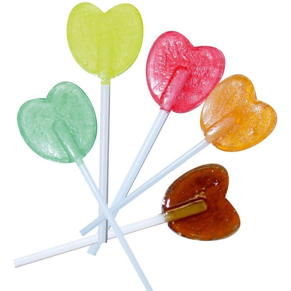 Hjärtformade Godisklubbor Storpack 1,19 kg