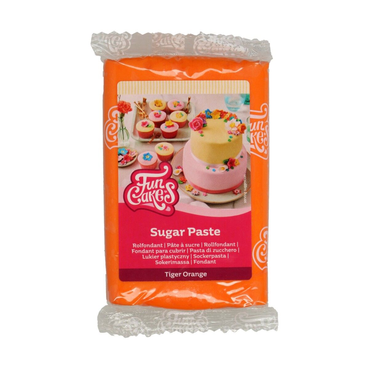 FunCakes - Sockerpasta Tiger Orange 250 gram