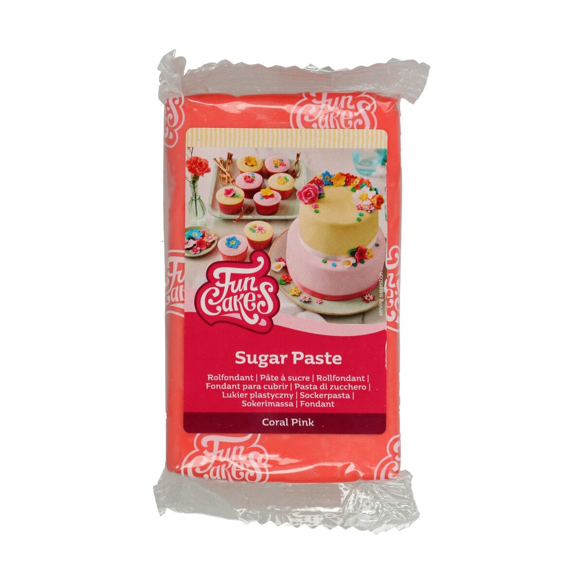 FunCakes - Sockerpasta Korall Rosa 250 gram