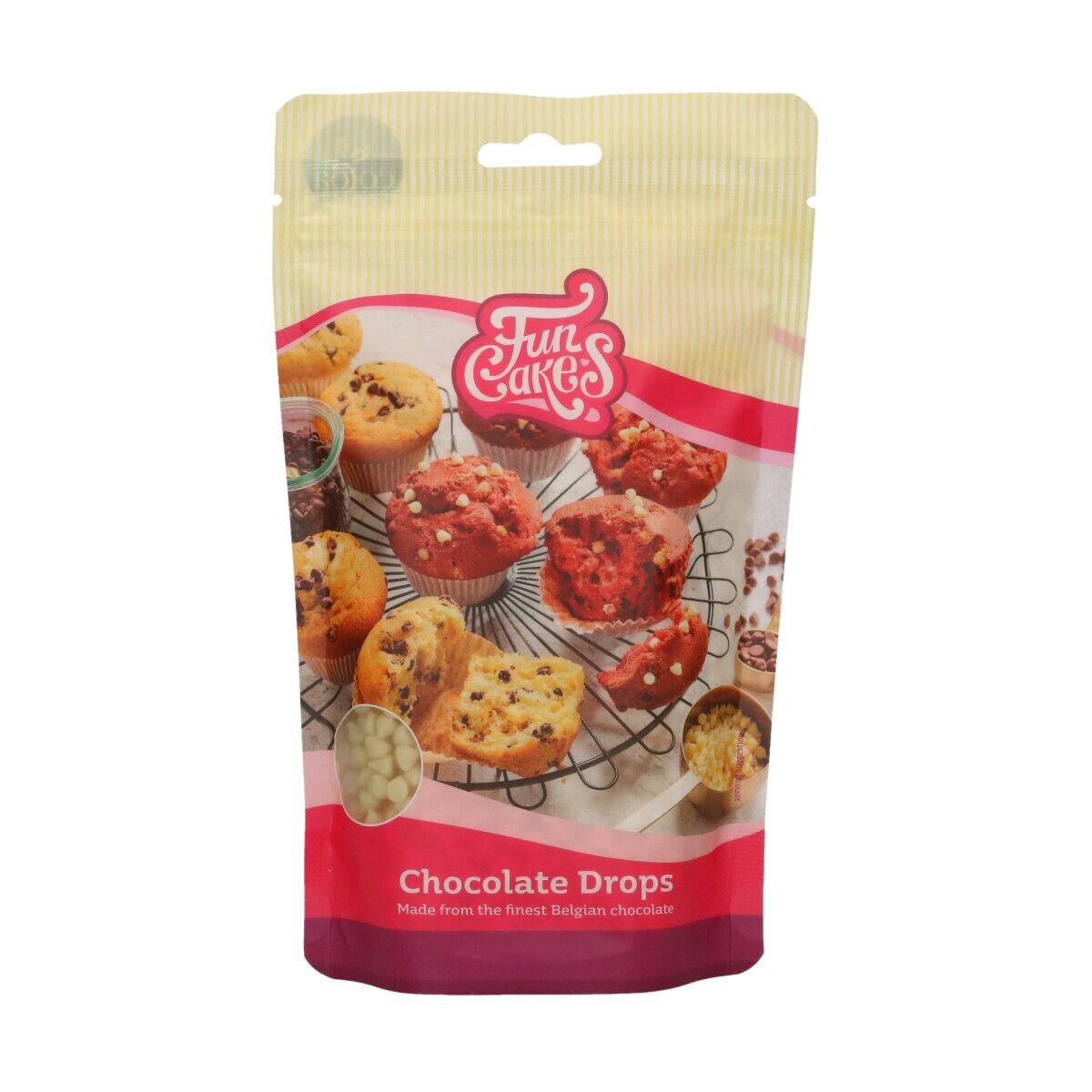 FunCakes - Chokladdroppar Vit choklad 350 gram