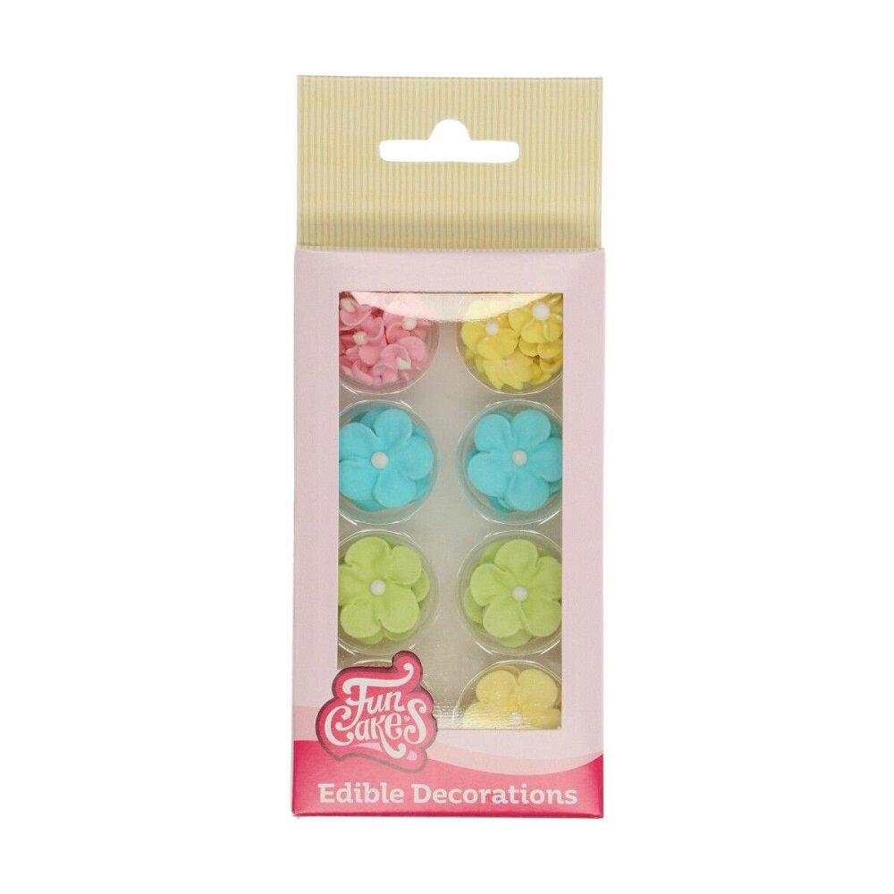 FunCakes Sockerdekorationer Pastellblommor 32-pack