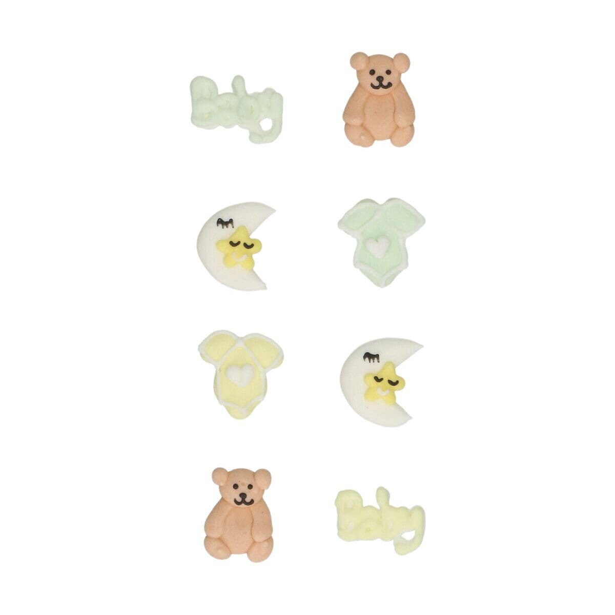 FunCakes - Sockerdekorationer Baby 8-pack
