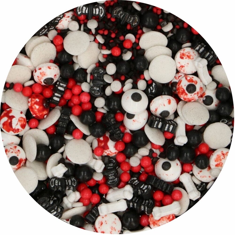 FunCakes - Halloweenströssel ögon och fladdermöss 70 gram