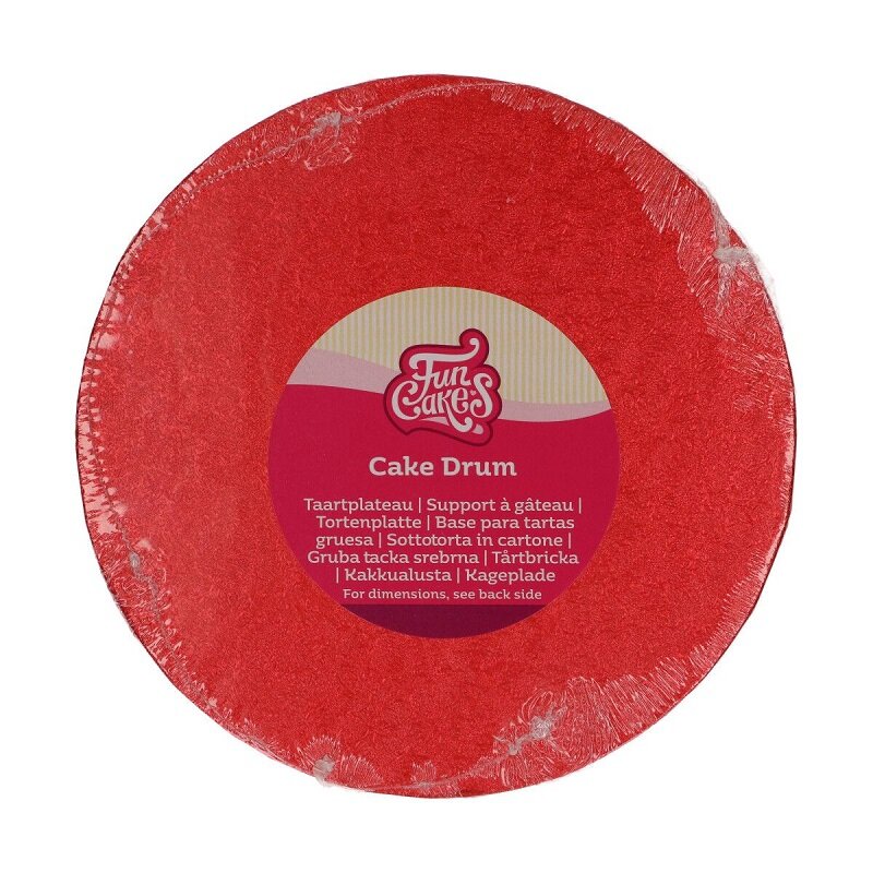 FunCakes - Tårtbricka rund Röd 20 cm
