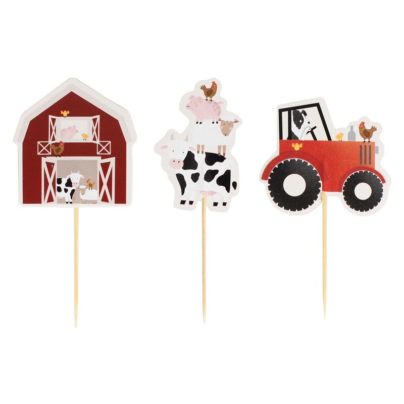 Bondgårdsdjur - Cake Toppers 6-pack