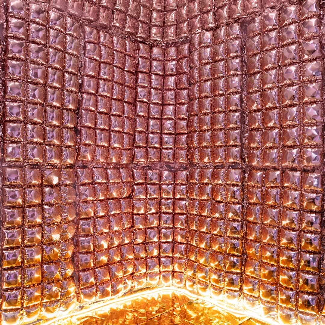 Backdrop Folieballonger Roséguld 110 x 55 cm