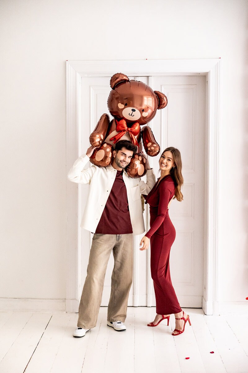 Teddybjörn Stående Folieballong 88 cm