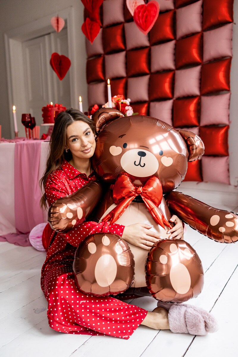 Teddybjörn Stående Folieballong 88 cm