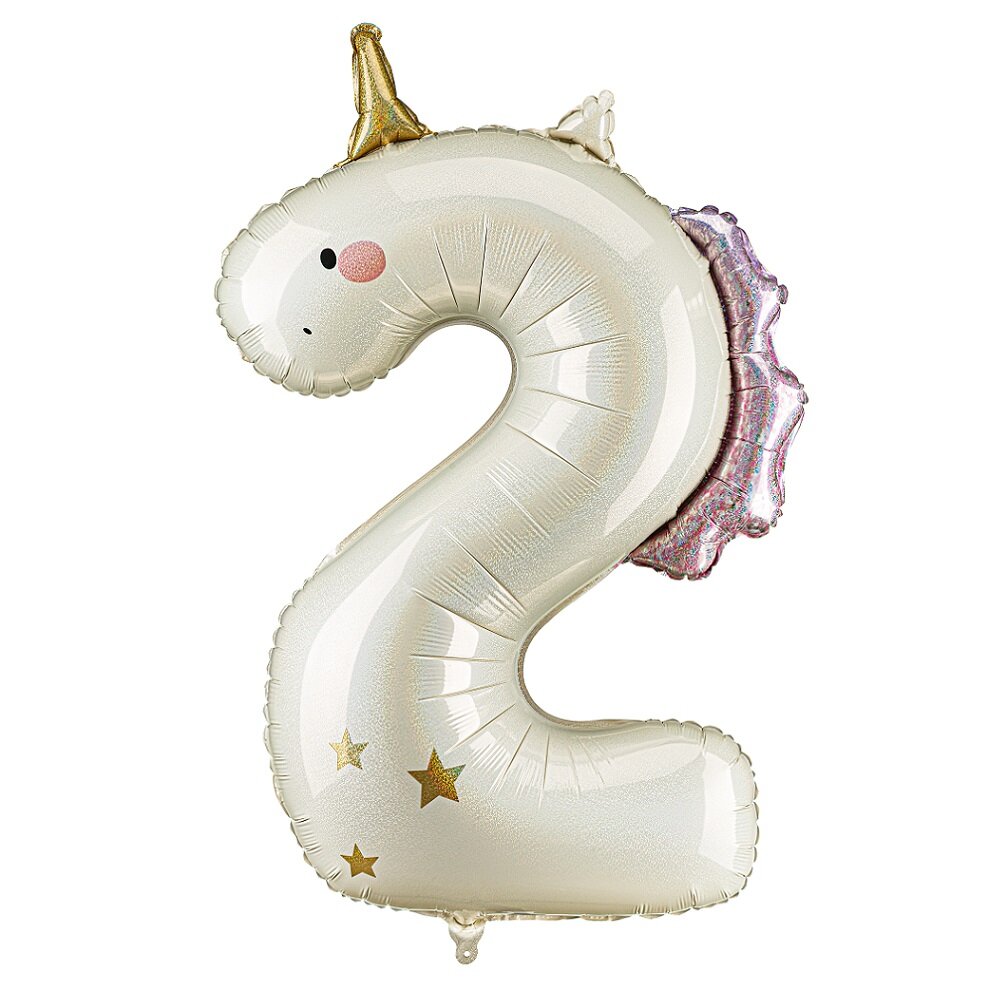 Enhörning Sifferballong 2 (92 cm)
