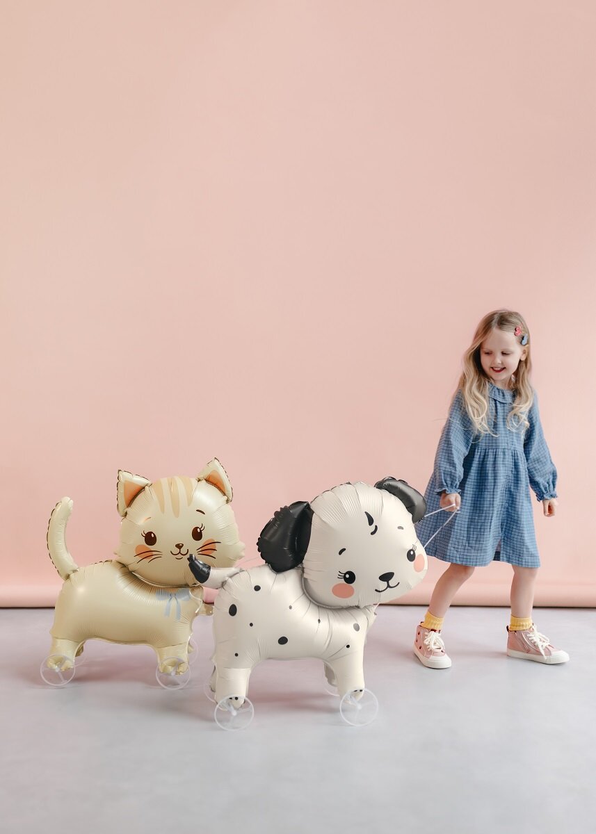 Folieballong Hund på hjul 70 cm