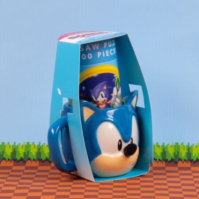 Sonic the Hedgehog, Presentkit med Pussel och Porslinsmugg