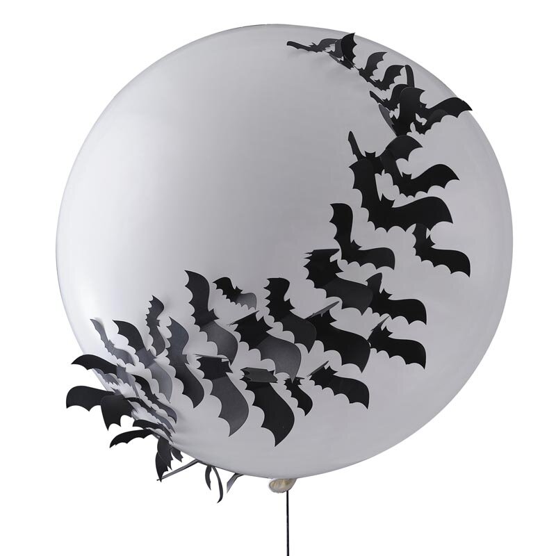 Fright Night - Stor vit ballong med 3D fladdermöss