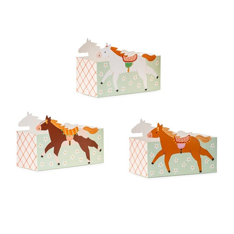 Snacksboxar - Hästar 3-pack