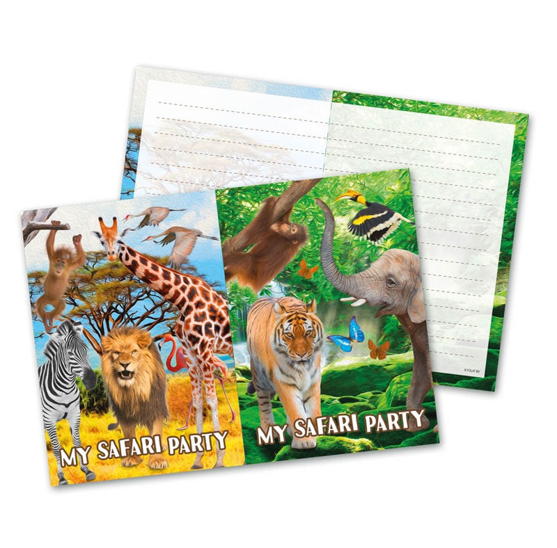 Tropisk Safari, Inbjudningskort 8-pack