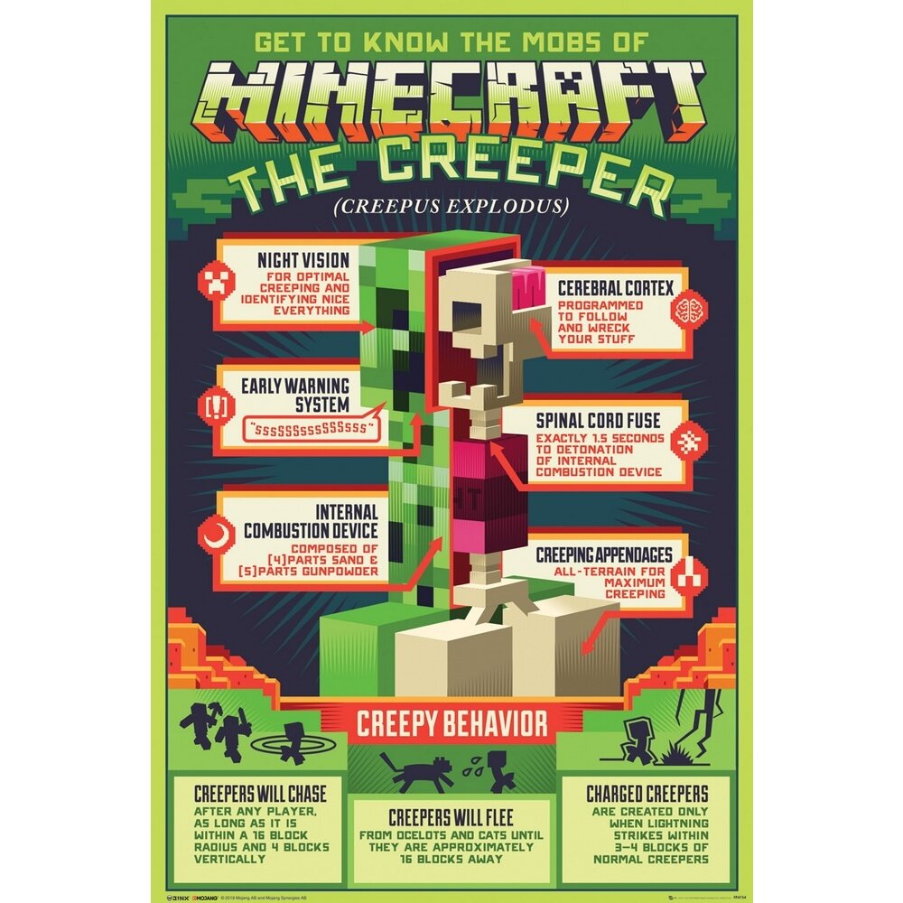Poster - Minecraft Creepy Behaviour 61 x 91,5 cm