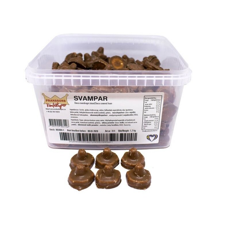 Chokladsvampar Storpack 1,2 kg