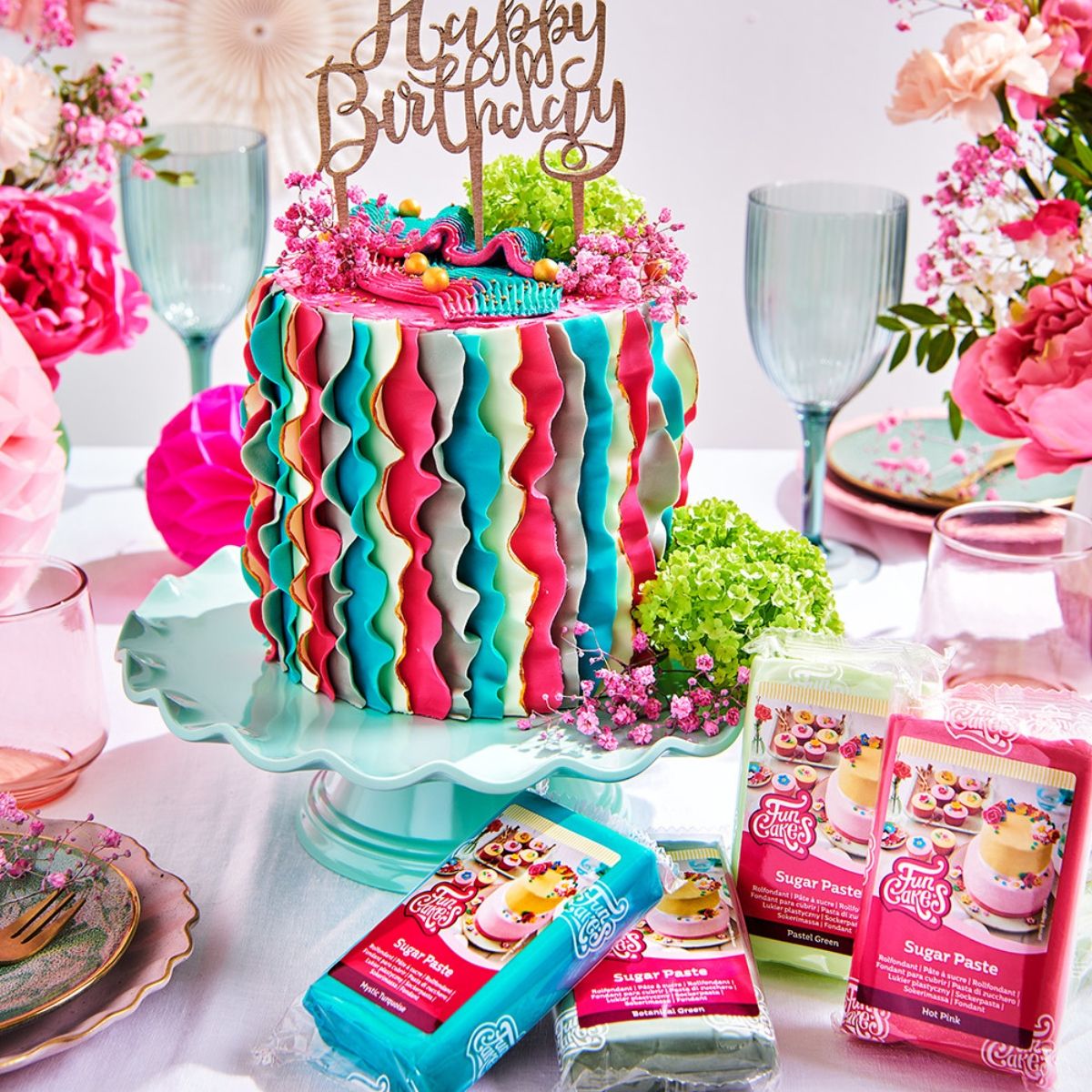 FunCakes - Sockerpasta Turkos 250 gram