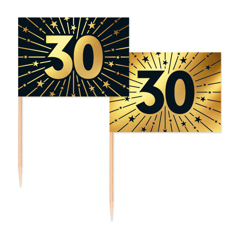 Party Picks 30 år 50-pack