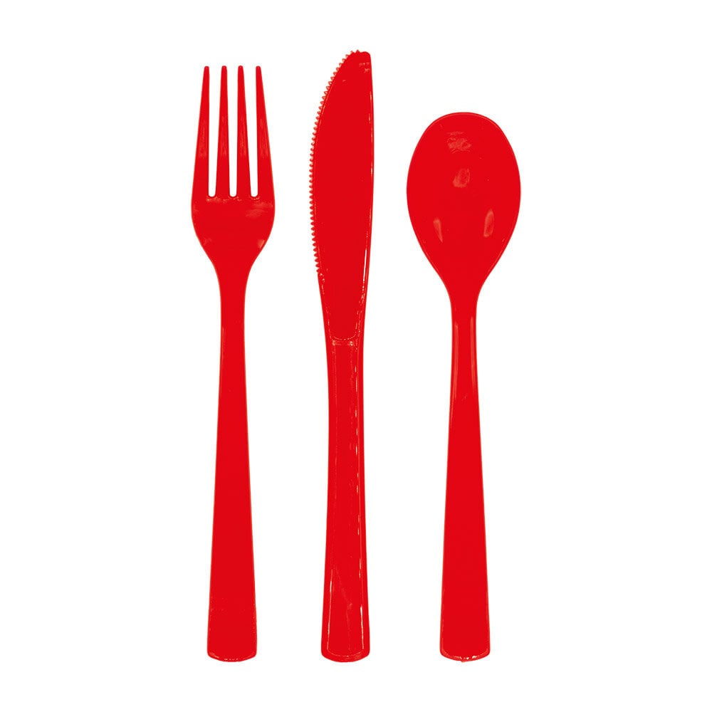 Plastbestick Röda 18-pack