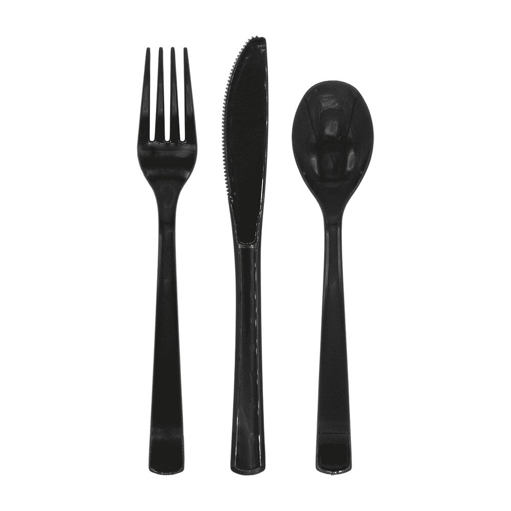 Plastbestick Svart 18-pack
