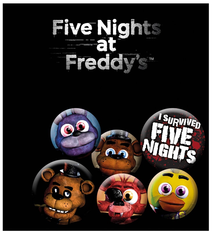 Fnaf - Knappar 6-pack