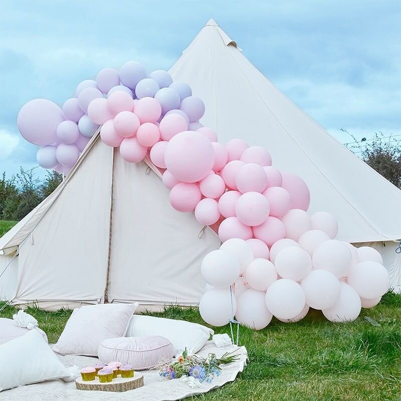 DIY Deluxe Ballongbåge Pastell - Rosa/Lavendel