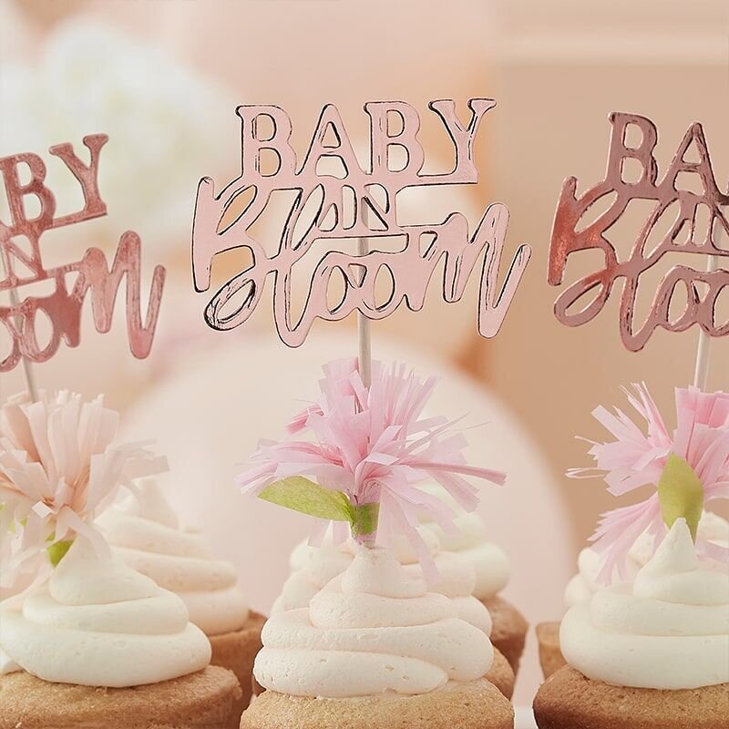 Baby in Bloom - Muffinsdekorationer 12-pack