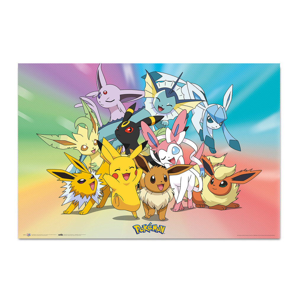 Poster - Pokémon Eevee Evolutions Catch Them All! 61 x 91,5 cm