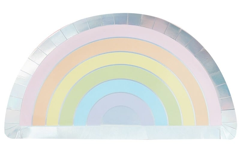 Pastell - Regnbågsformade tallrikar 8-pack
