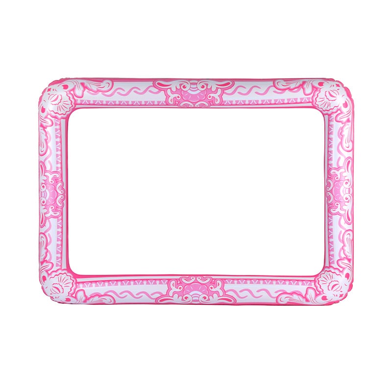 Uppblåsbar fotoram i rosa 60 x 80 cm