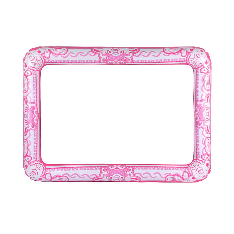 Uppblåsbar fotoram i rosa 60 x 80 cm