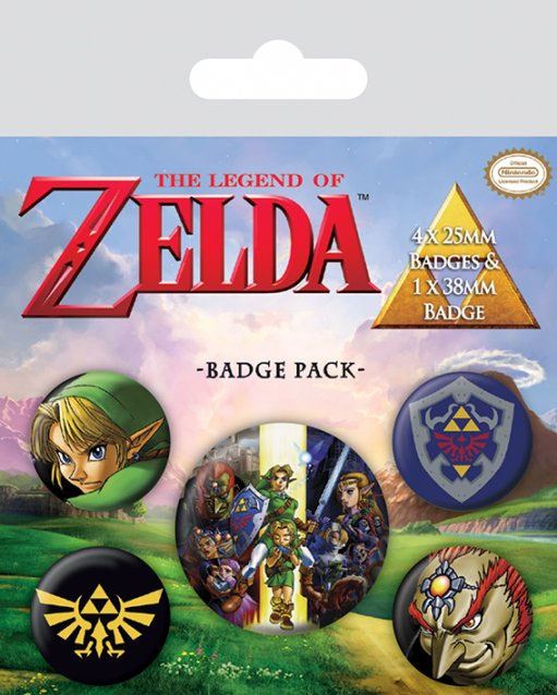Zelda Ocarina of Time - Knappar 5-pack