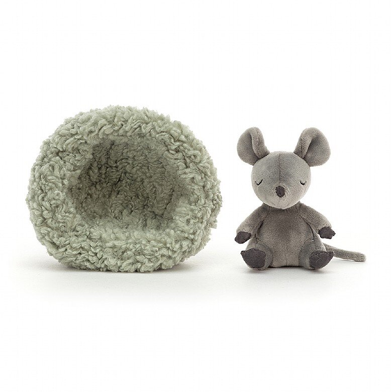 Jellycat - Mus med rede 10 x 14 cm