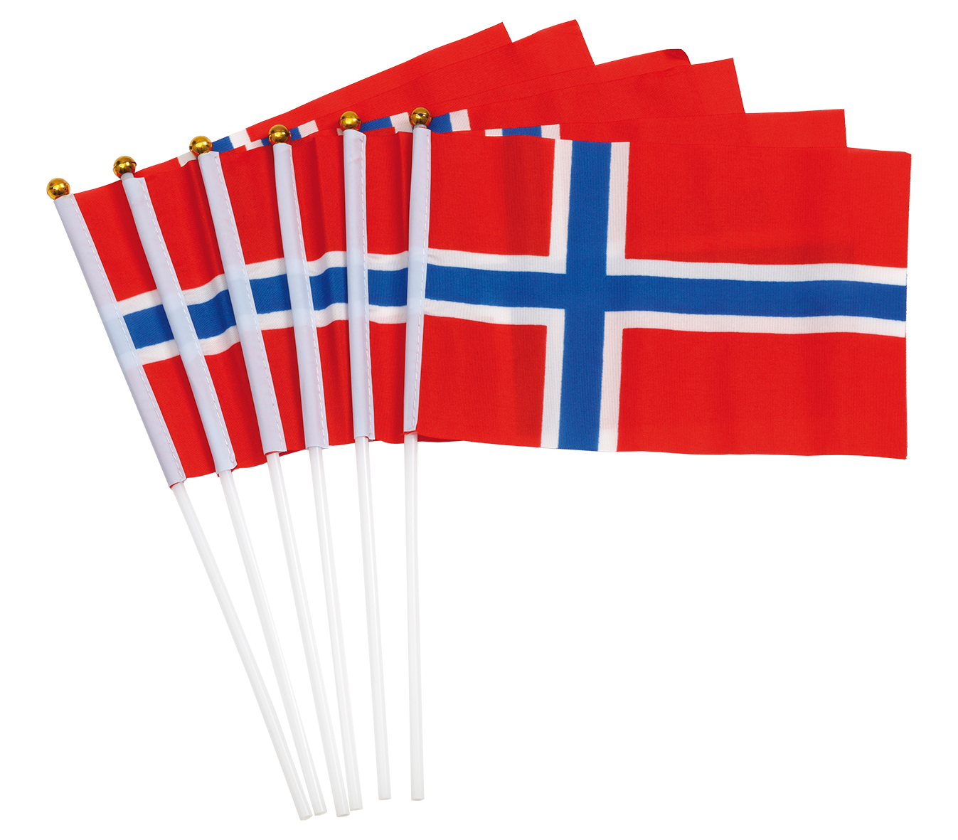 Norska Handflaggor 6-pack