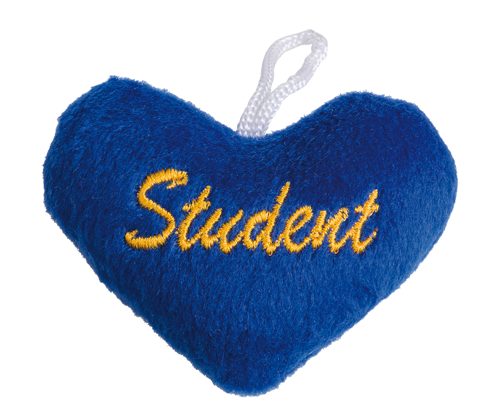Studenthjärta Blå