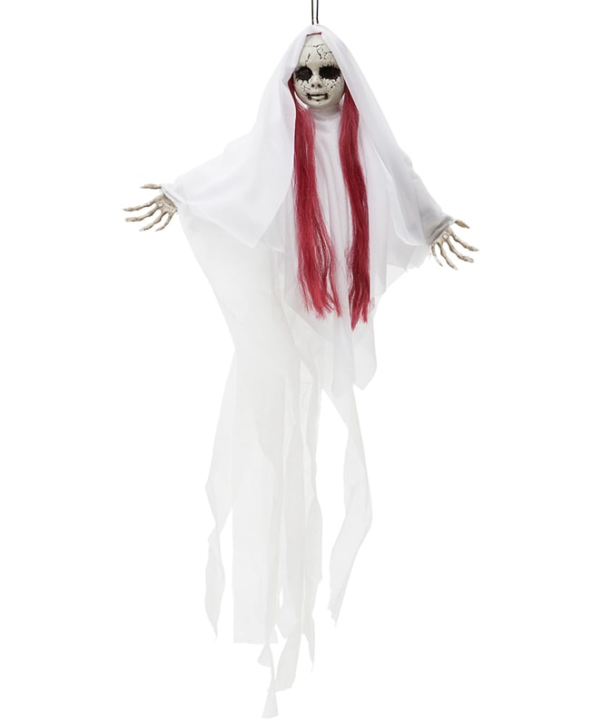 Spökflicka med rött hår 60 cm