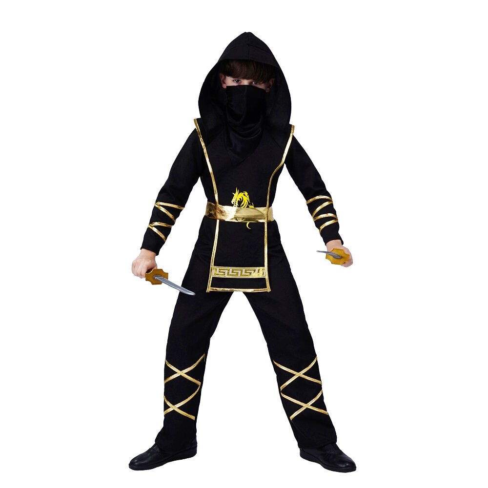 Ninja Gold Maskeraddräkt Barn 7-12 år