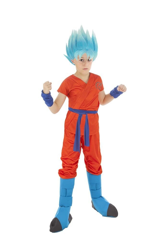 Maskeraddräkt Goku Super Saiyan God Barn 9-12 år