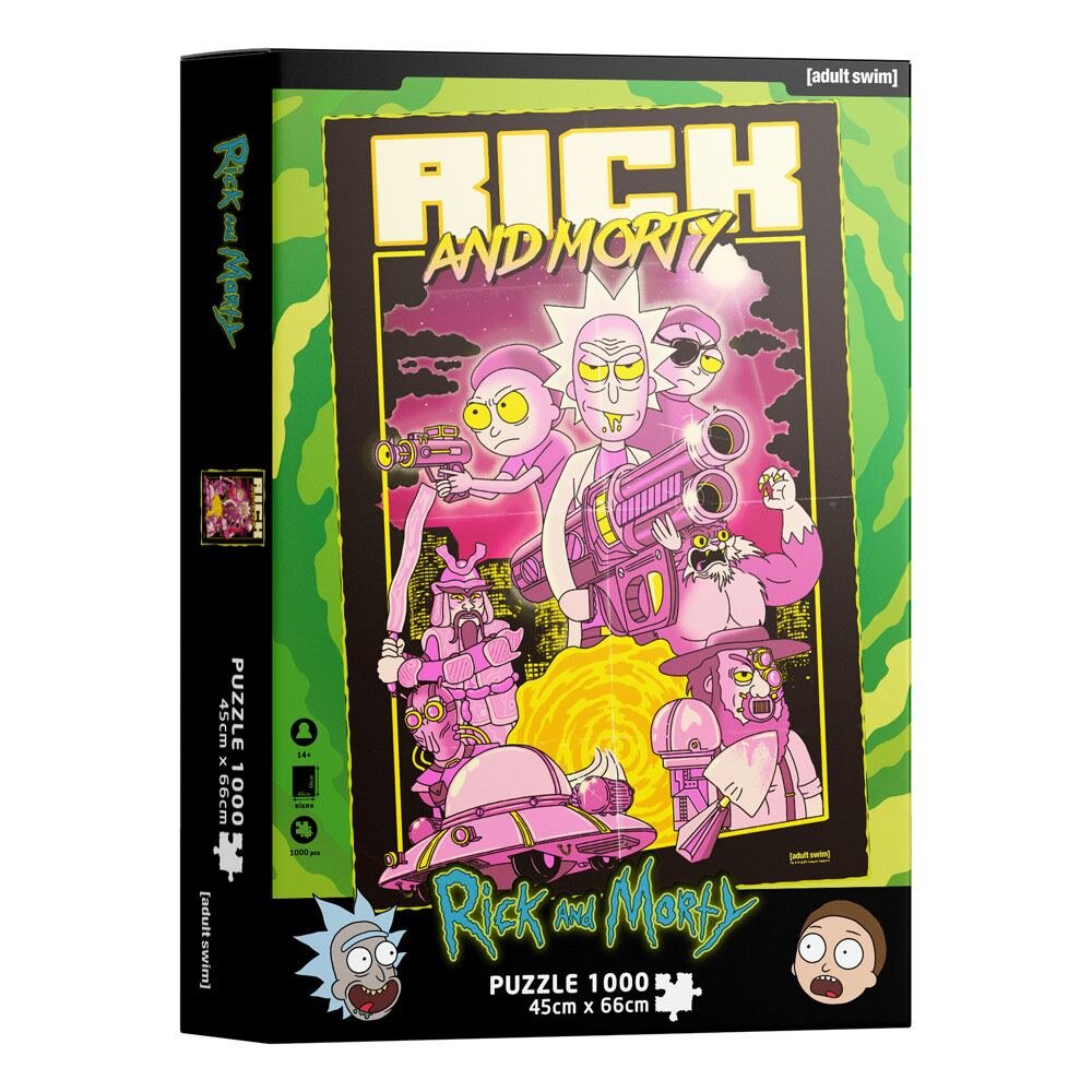 Rick and Morty, Pussel Retro Poster 1000 bitar