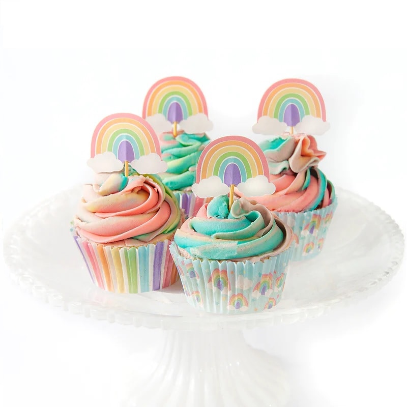 Pastell Rainbow - Muffinsformar 75-pack