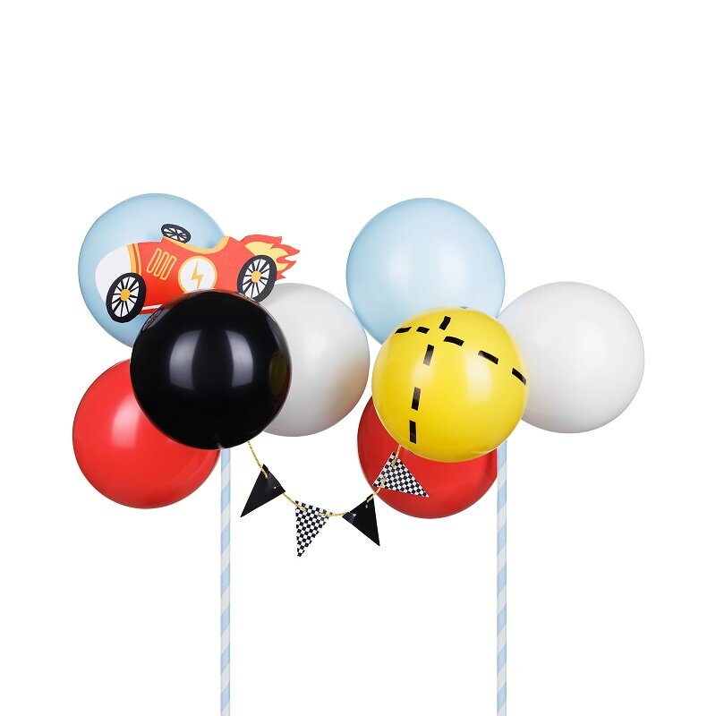 Cake Topper Ballongset Racer Car