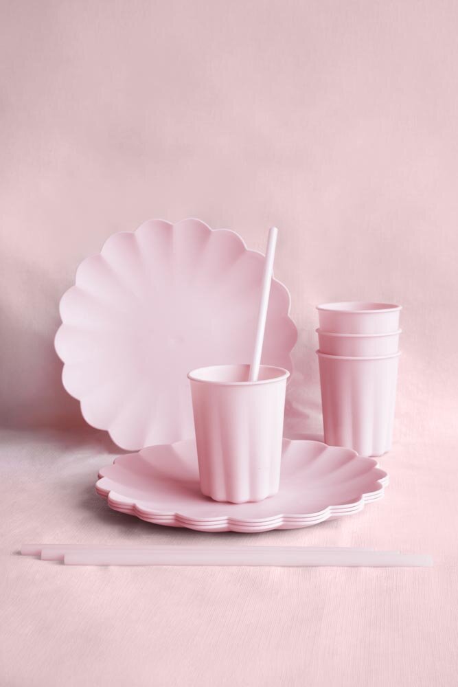 Plastmuggar, Pastellrosa 220 ml 4-pack