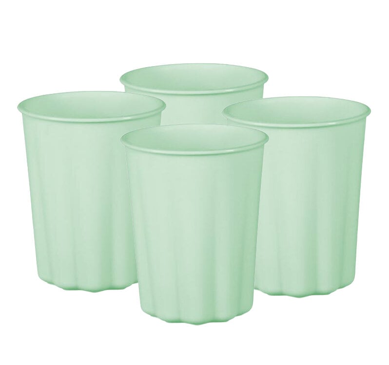 Plastmuggar, Pastellgröna 220 ml 4-pack