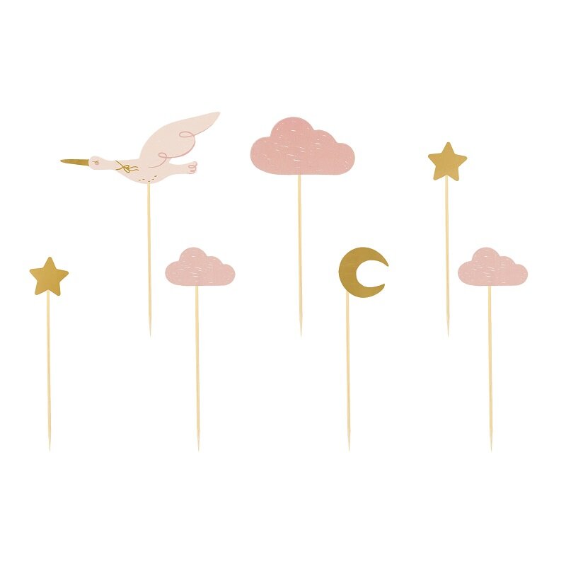 Cake Toppers - Stork 7-pack