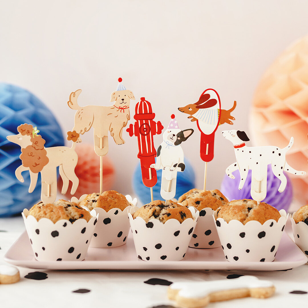 Cake Toppers - Söta hundar 7-pack