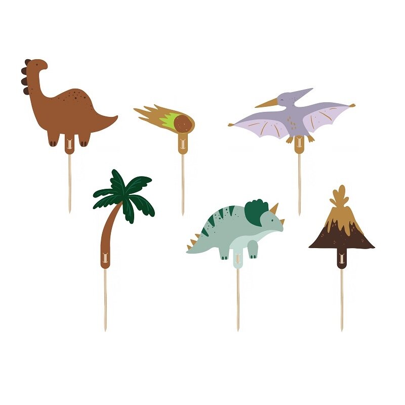 Cake Toppers - Dinosaurie 6-pack