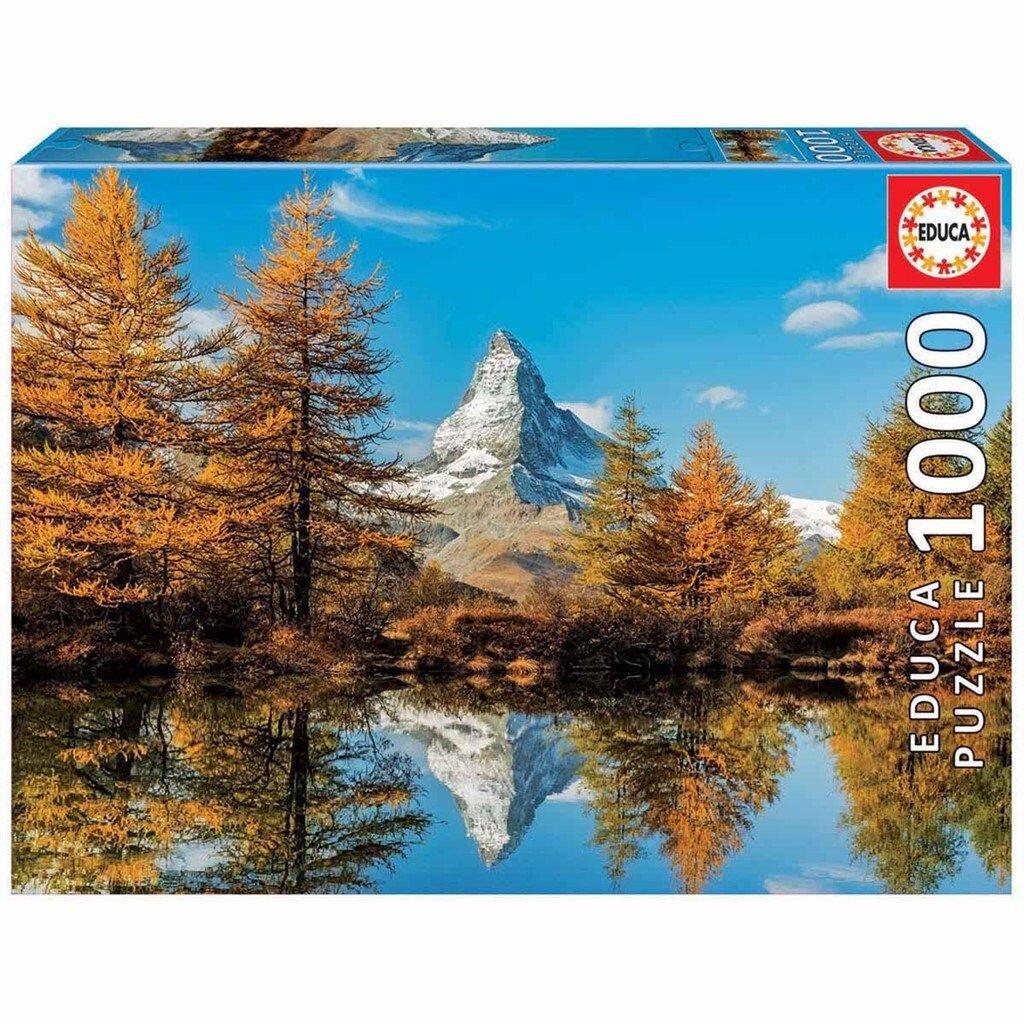 Educa Pussel - Matterhorn Mountain vid höst 1000 bitar