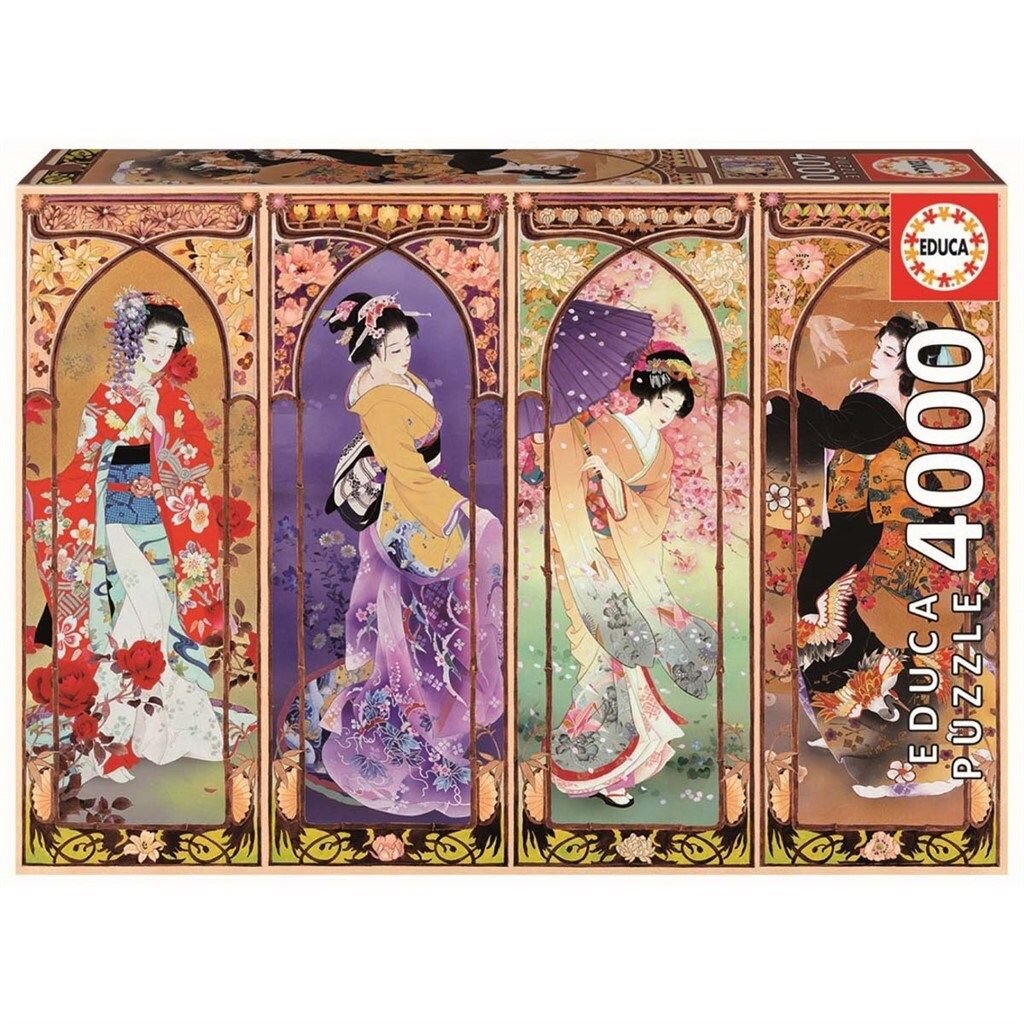 Educa Pussel - Japanska Geishamålningar 4000 bitar