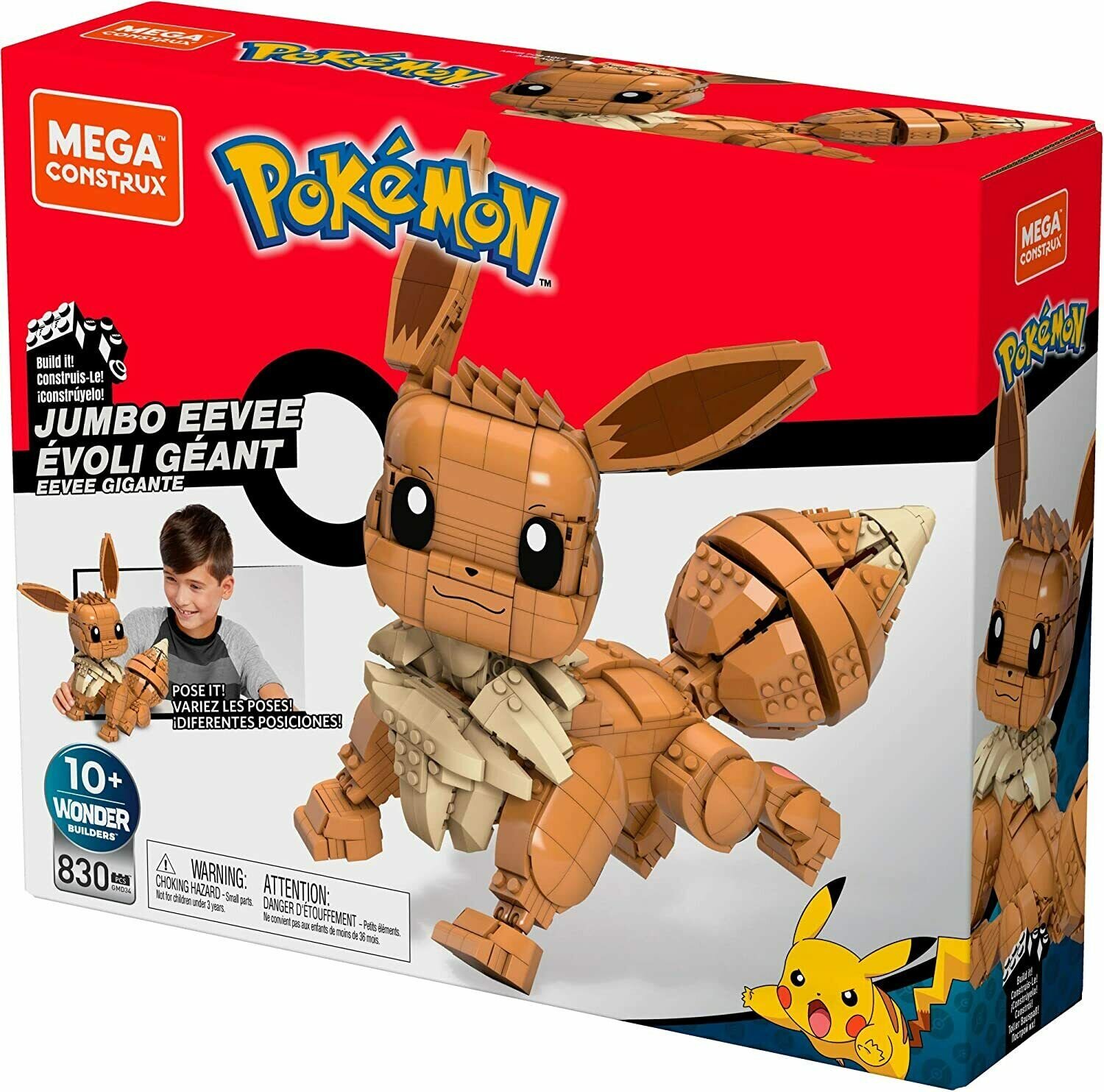 Pokémon - Mega Bloks Construction Set Jumbo Eevee 29 cm