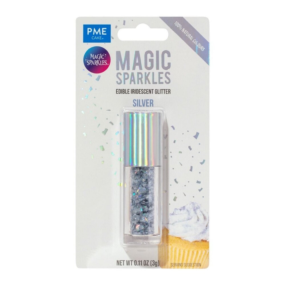 PME Ätbara Glitterflingor, silver